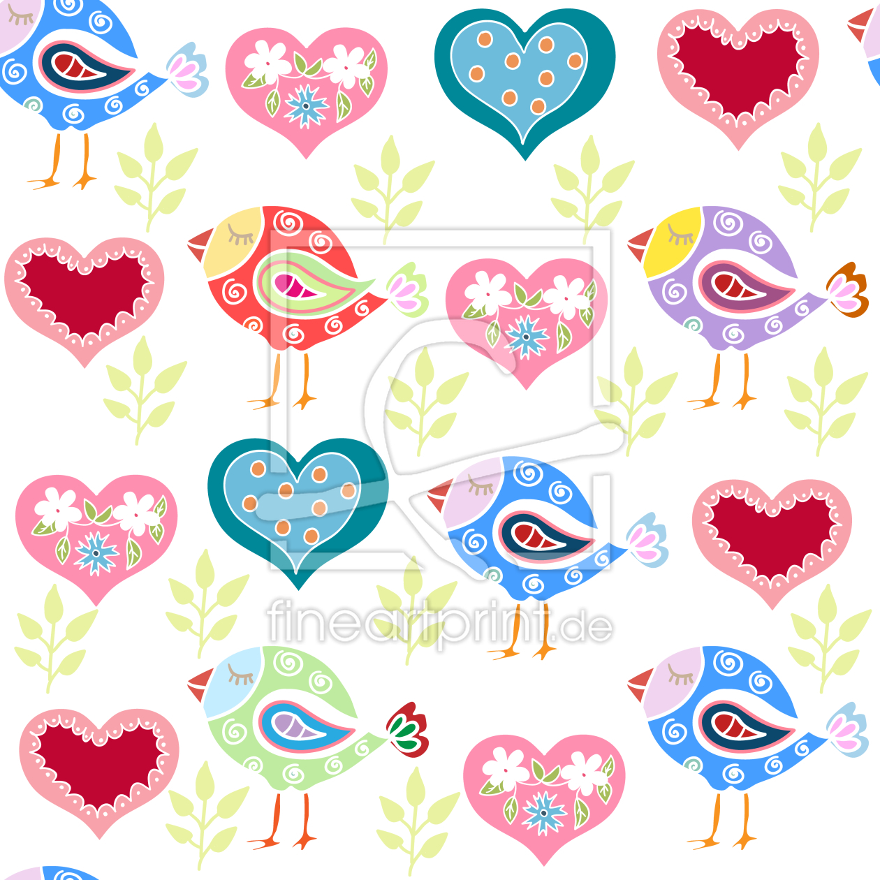 Bild-Nr.: 9007343 Liebe Vögel erstellt von patterndesigns-com
