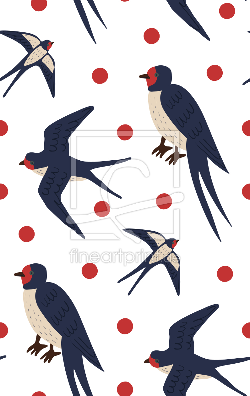 Bild-Nr.: 9007345 Fliegende Schwalben erstellt von patterndesigns-com
