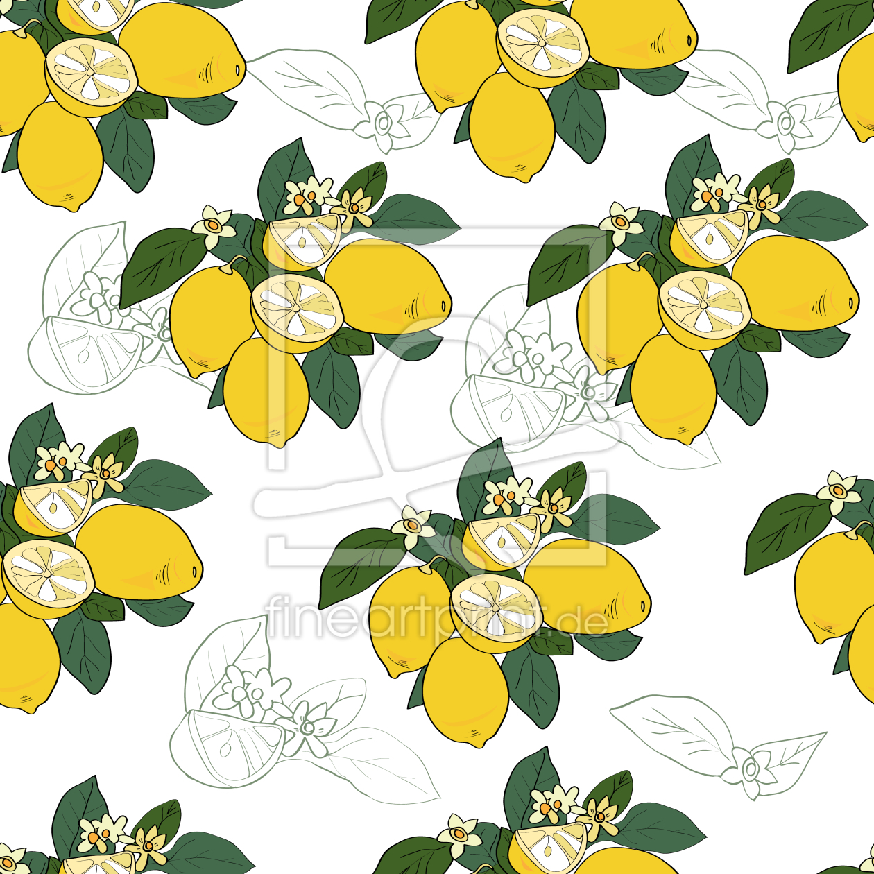 Bild-Nr.: 9007347 Zitronen erstellt von patterndesigns-com