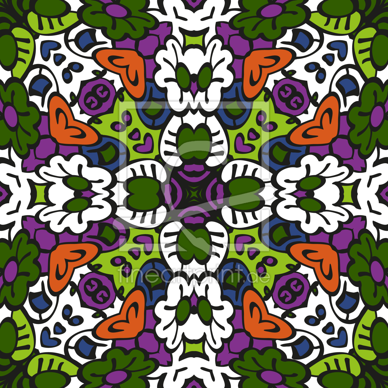 Bild-Nr.: 9007500 Stammes Kaleidoskop erstellt von patterndesigns-com