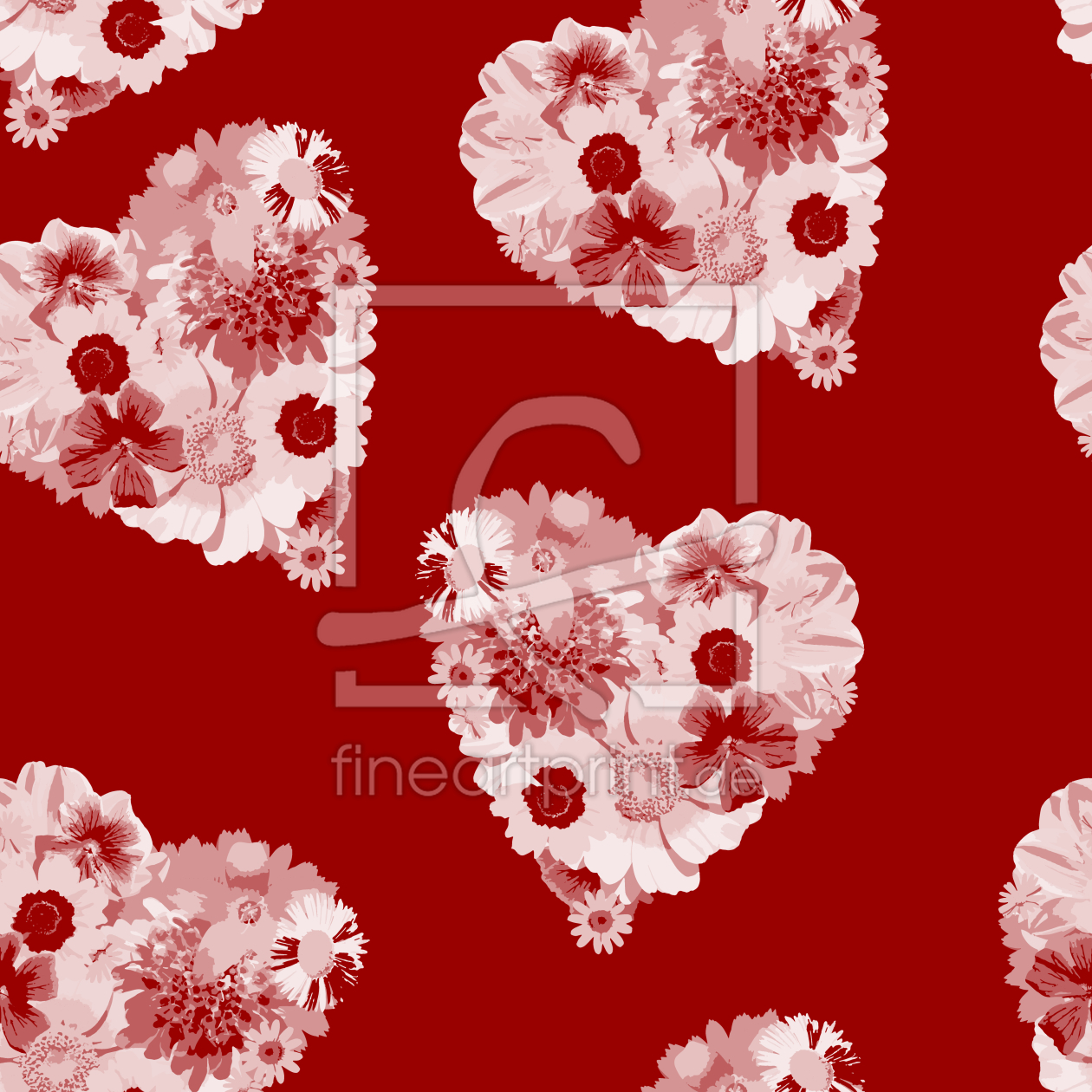 Bild-Nr.: 9007583 Blumen Bouquet Mit Herz erstellt von patterndesigns-com