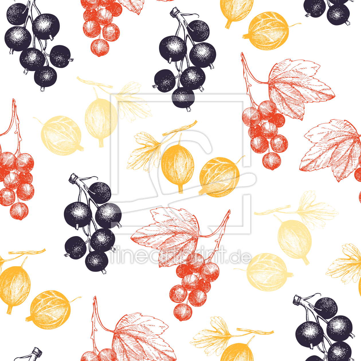 Bild-Nr.: 9007609 Rote Und Schwarze Johannisbeere erstellt von patterndesigns-com