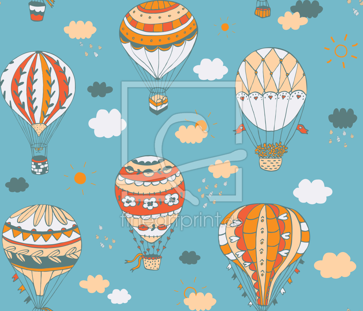Bild-Nr.: 9007617 Retro Balloonfahrt erstellt von patterndesigns-com