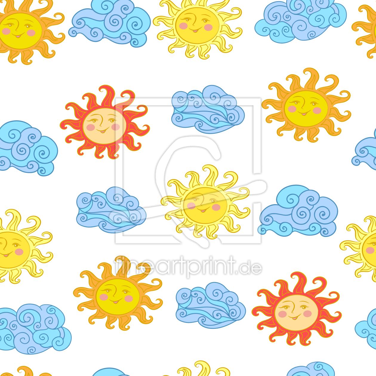 Bild-Nr.: 9007655 Sonnen Und Wolken erstellt von patterndesigns-com