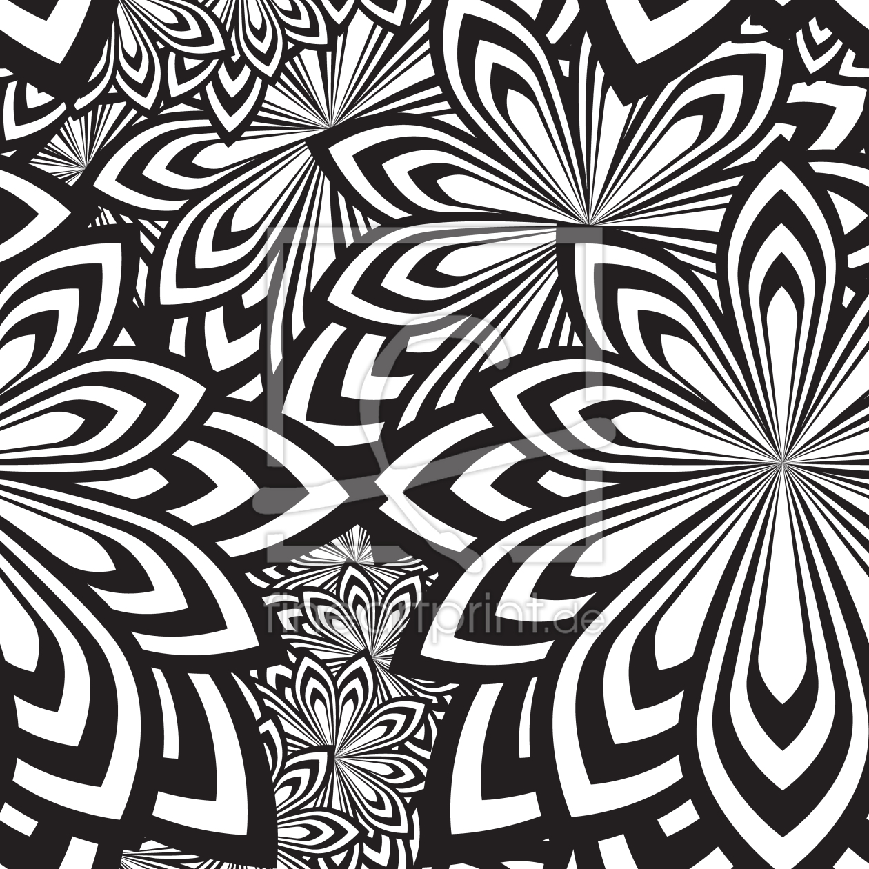 Bild-Nr.: 9007661 Psychedelische Blumen erstellt von patterndesigns-com