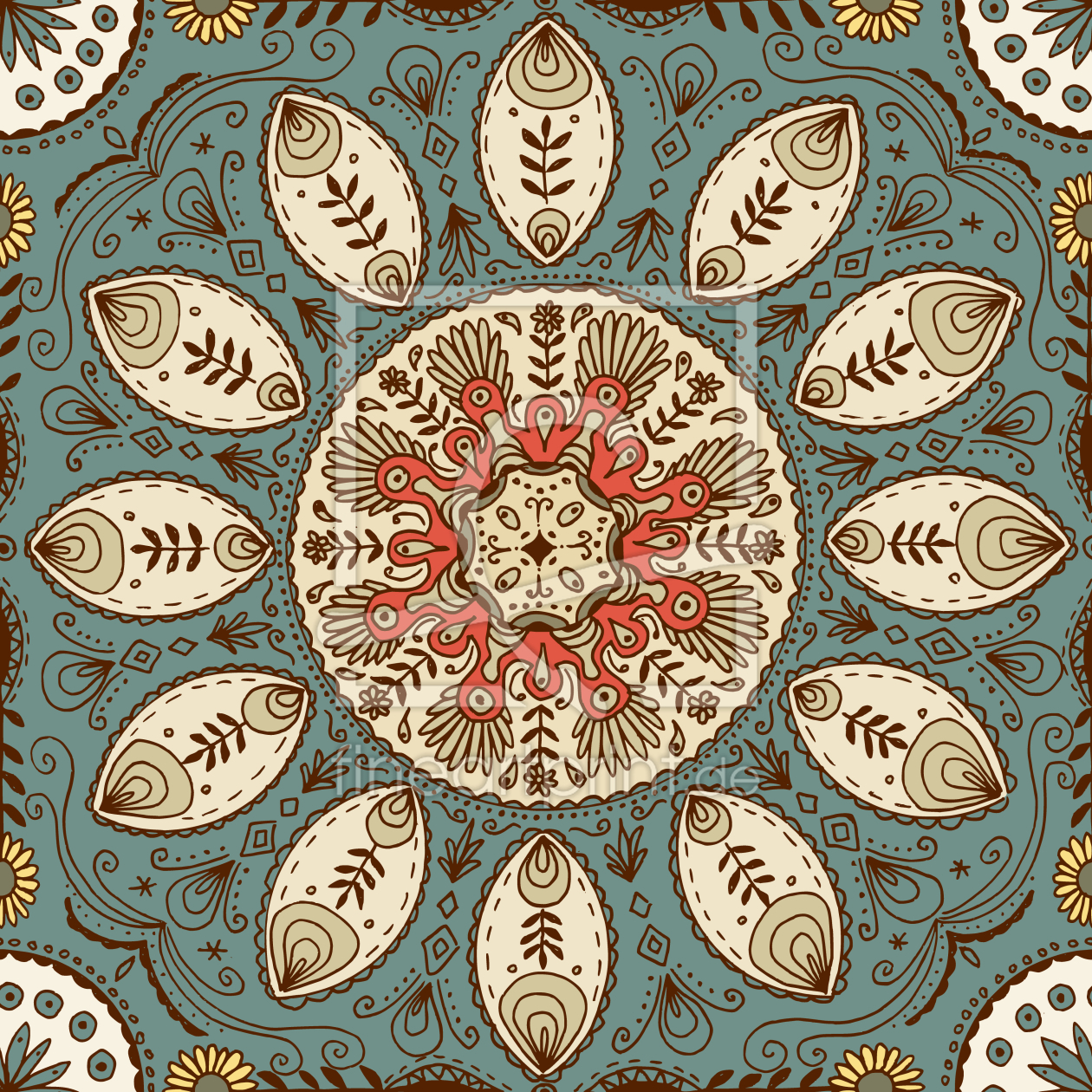 Bild-Nr.: 9007687 Märchenhaftes Mandala erstellt von patterndesigns-com