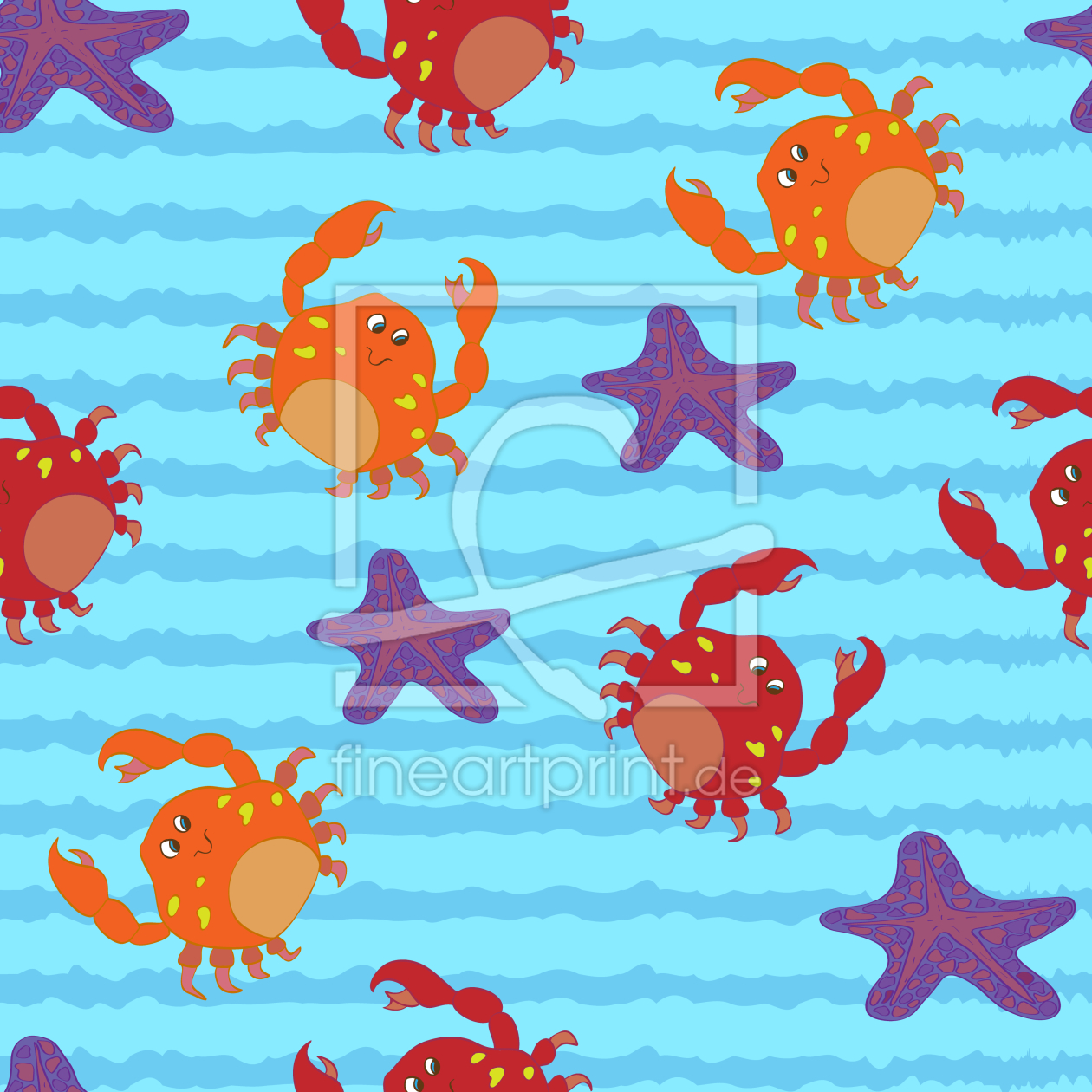 Bild-Nr.: 9007689 Schwimmen mit Krabben erstellt von patterndesigns-com