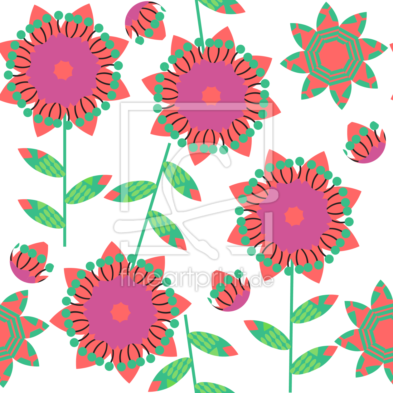 Bild-Nr.: 9007708 Kleines Blumen Patchwork erstellt von patterndesigns-com