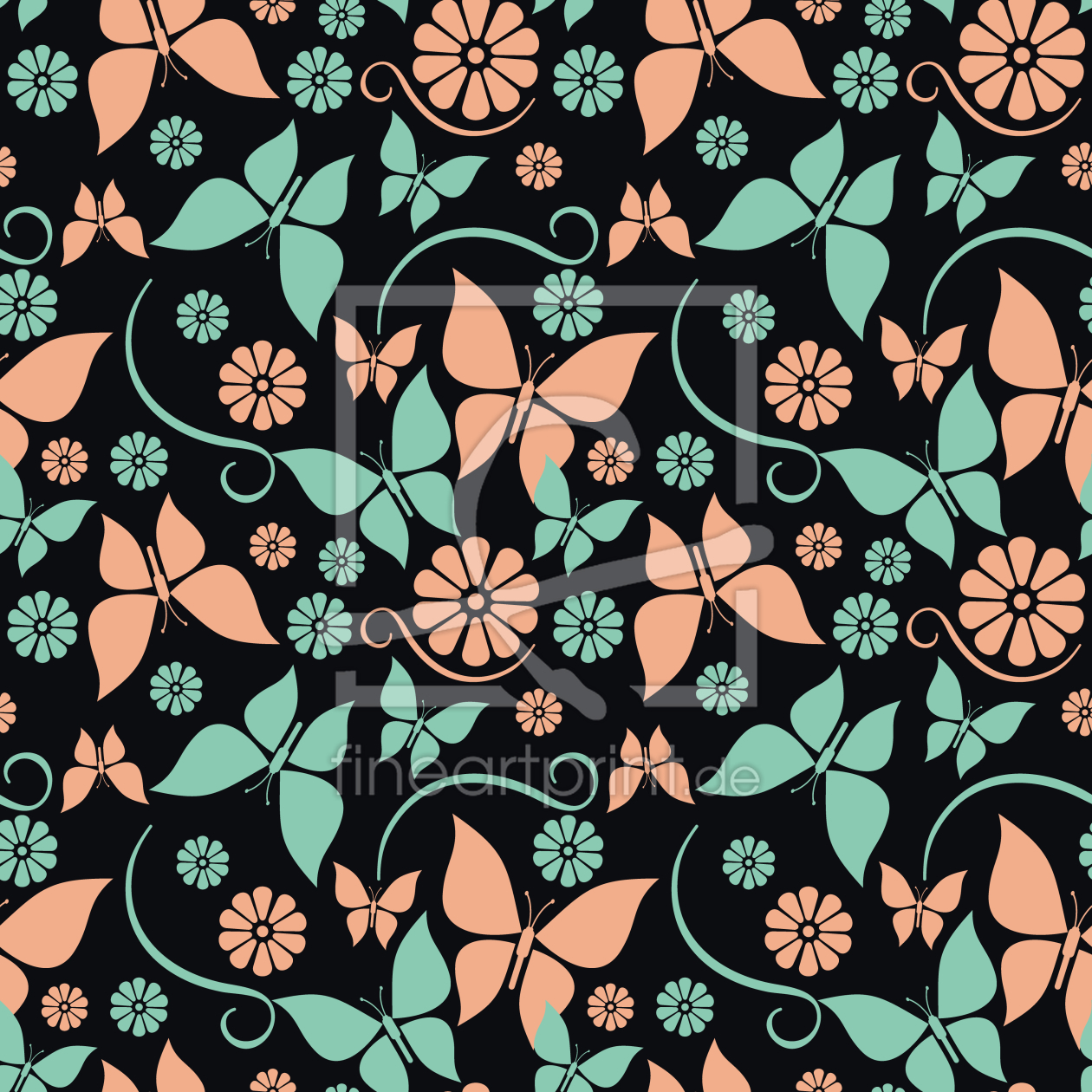 Bild-Nr.: 9007715 Vintage Schmetterlinge erstellt von patterndesigns-com