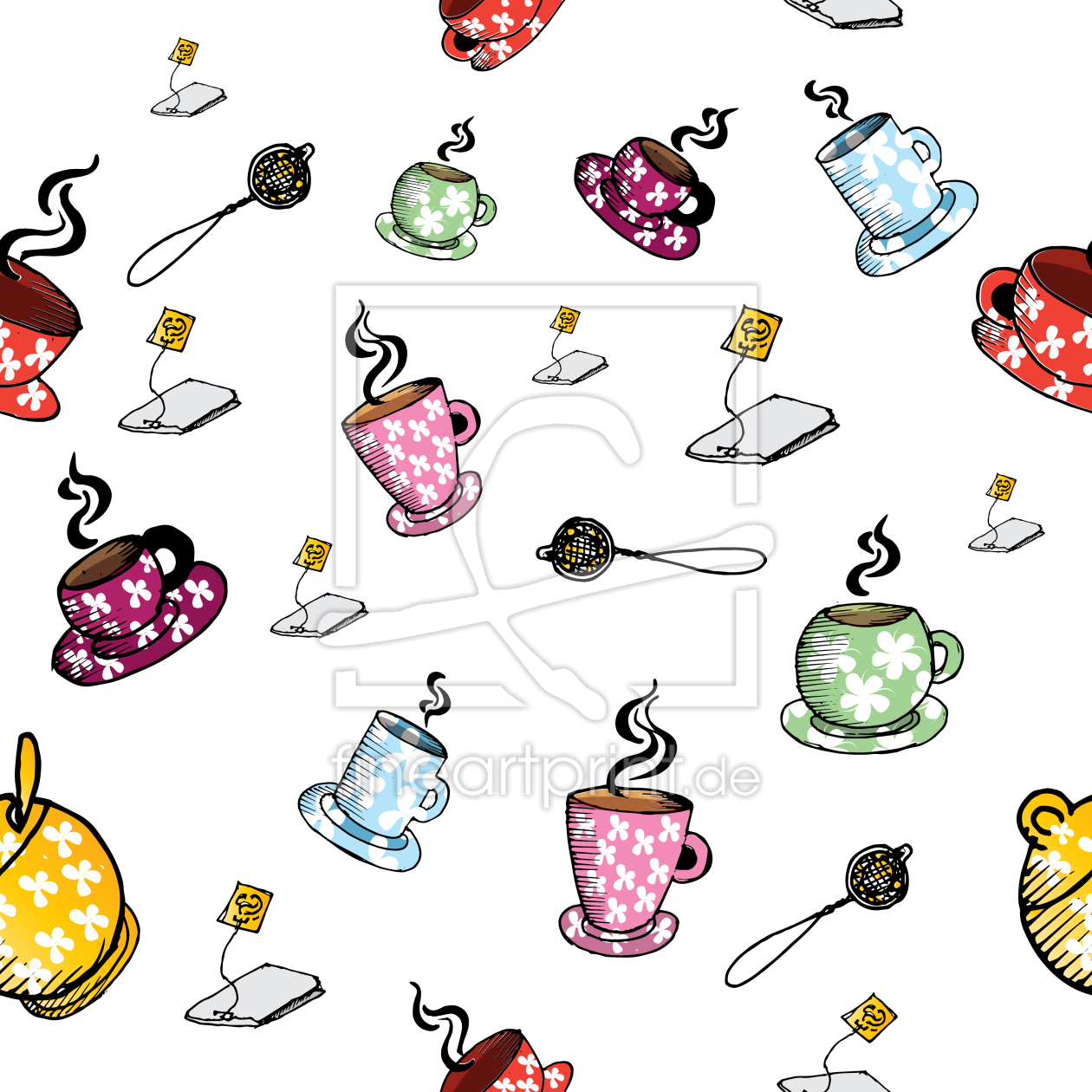 Bild-Nr.: 9007746 Tea-Time mit Freunden erstellt von patterndesigns-com