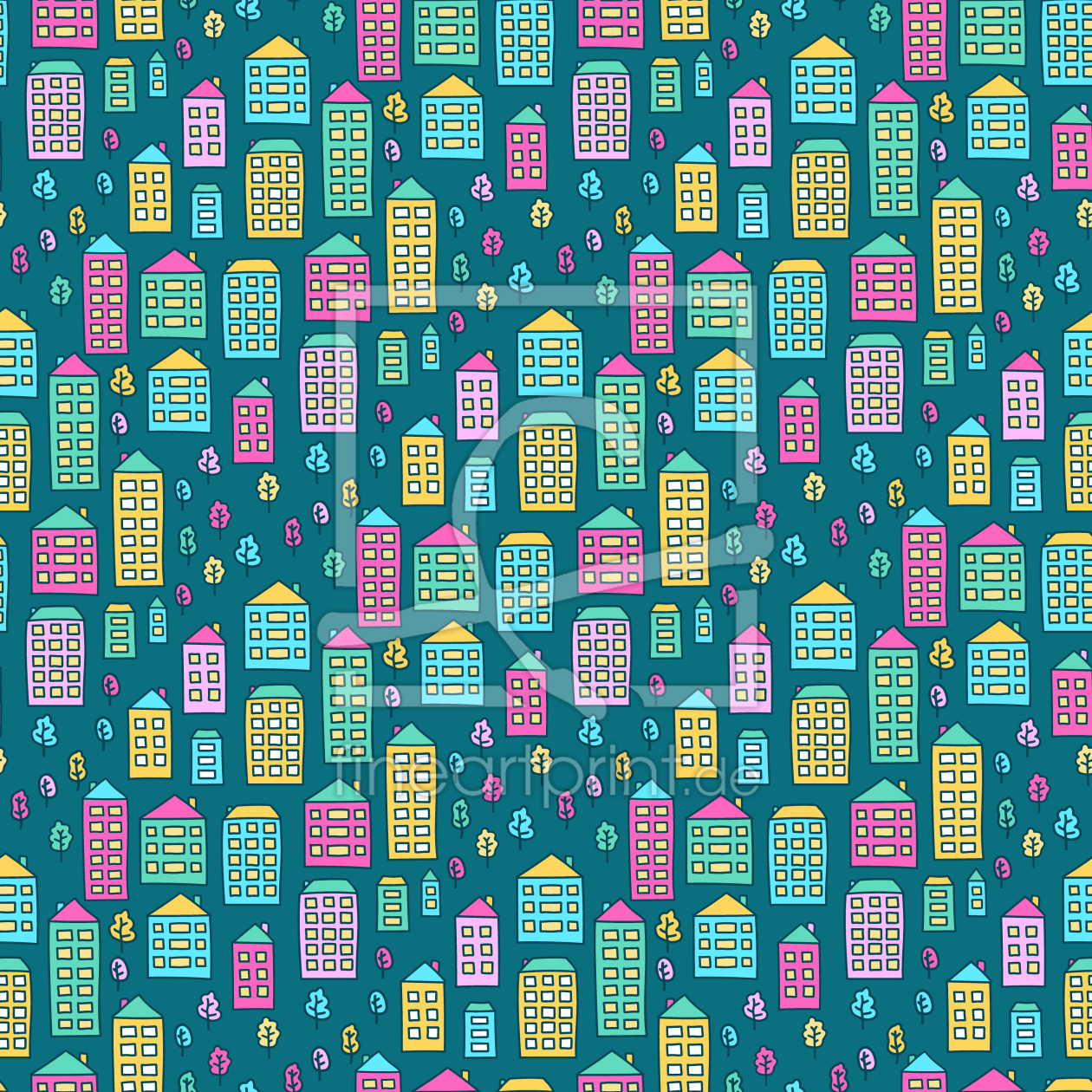 Bild-Nr.: 9007811 Doodle Stadt erstellt von patterndesigns-com