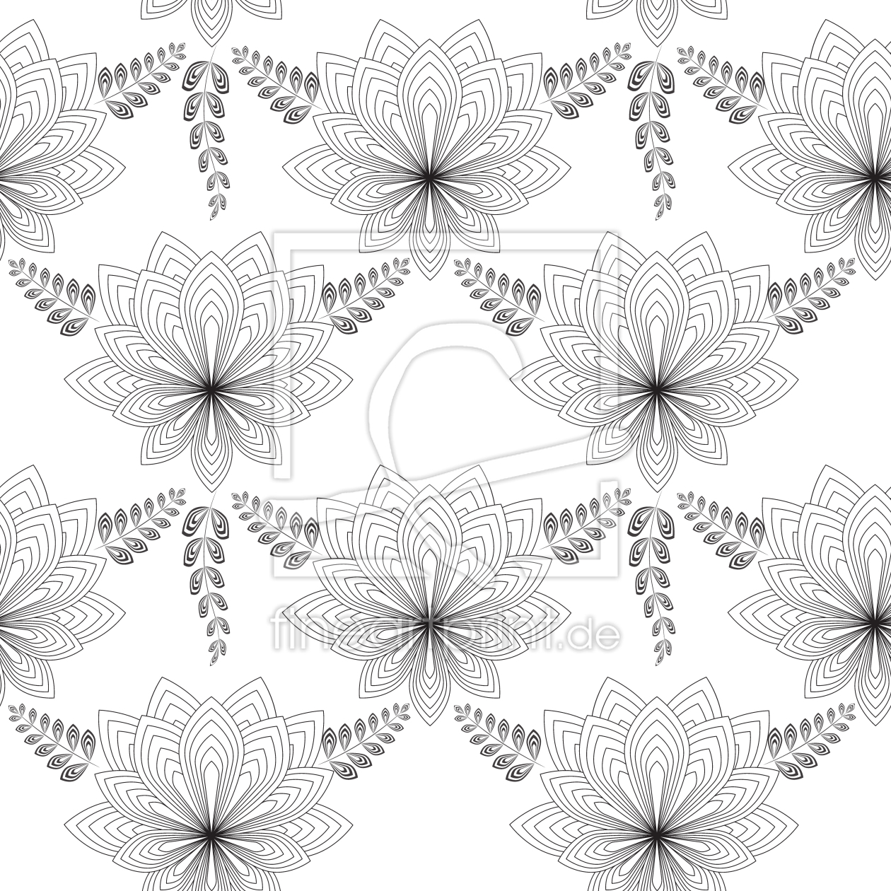 Bild-Nr.: 9007891 Art Deco Blume erstellt von patterndesigns-com