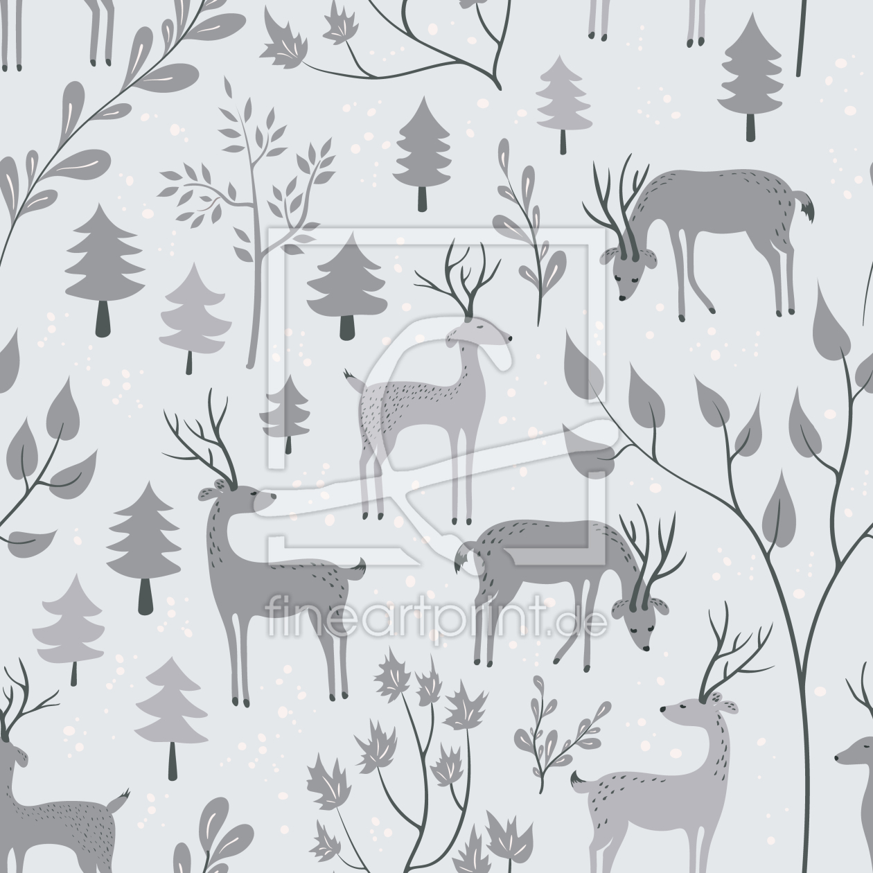 Bild-Nr.: 9007900 Rehe im Winterwald erstellt von patterndesigns-com