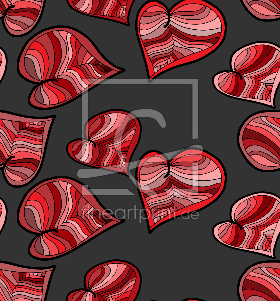 Bild-Nr.: 9007902 Doodle Herzen erstellt von patterndesigns-com