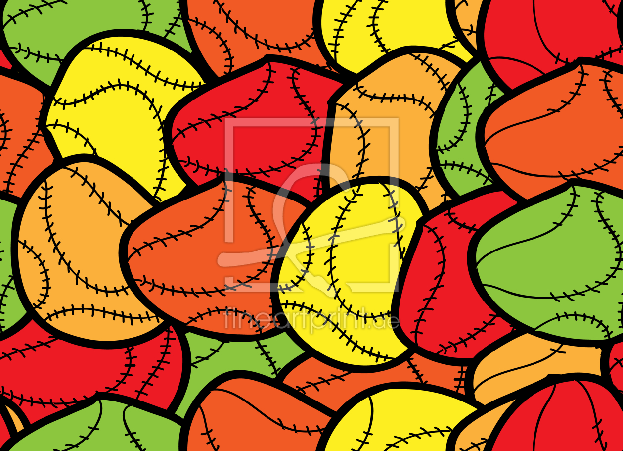 Bild-Nr.: 9007993 Verrückt Nach Baseball erstellt von patterndesigns-com