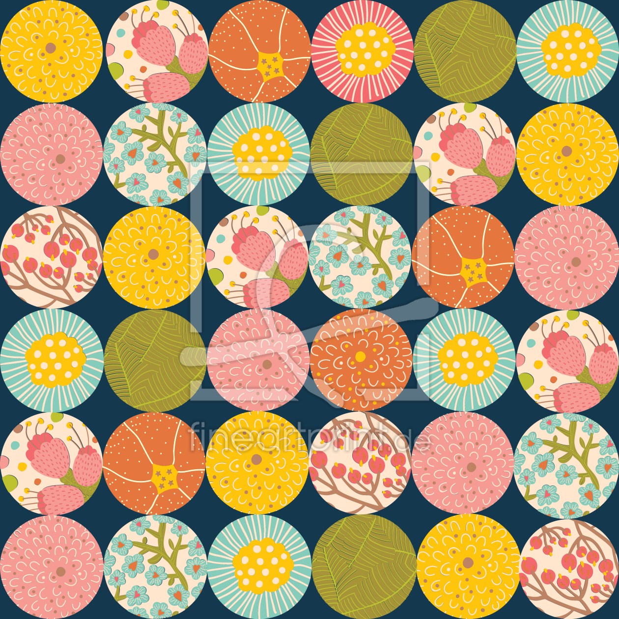 Bild-Nr.: 9007995 Polkadot Flora erstellt von patterndesigns-com