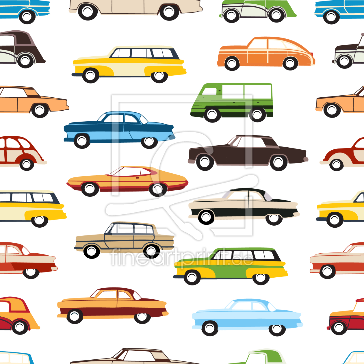 Bild-Nr.: 9008036 Retro Autos erstellt von patterndesigns-com