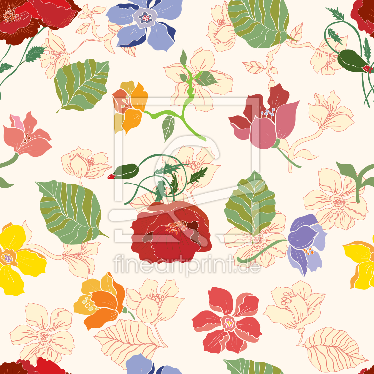 Bild-Nr.: 9008077 Garten Blumen erstellt von patterndesigns-com