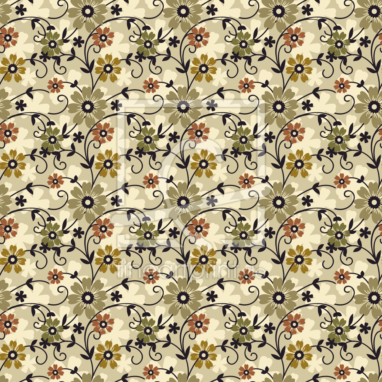 Bild-Nr.: 9008098 Retro Gänseblümchen erstellt von patterndesigns-com