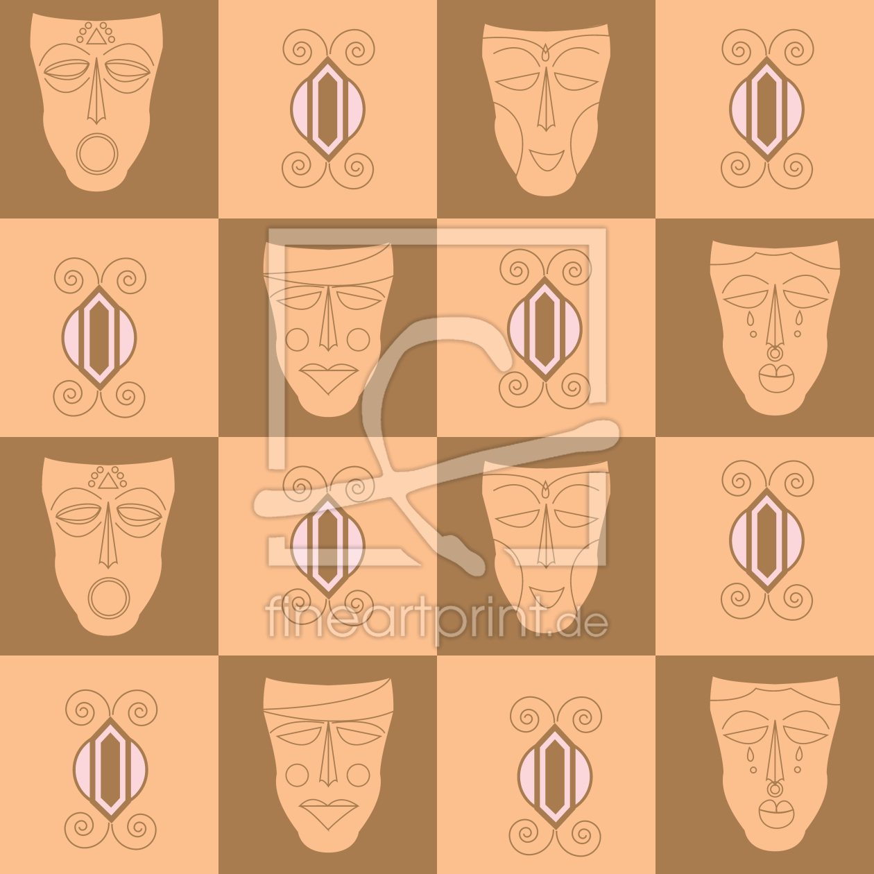 Bild-Nr.: 9008113 Afrikanische Masken erstellt von patterndesigns-com