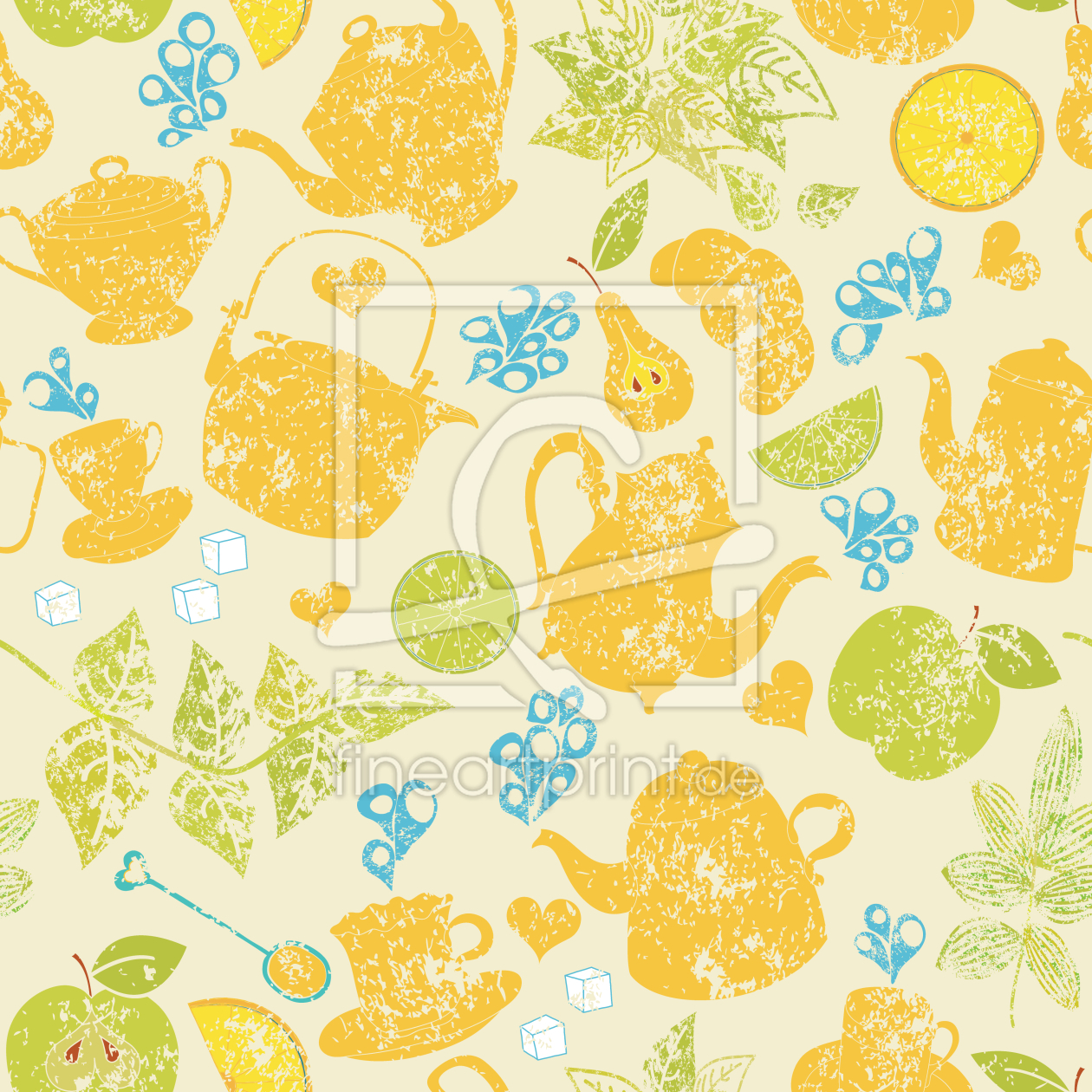 Bild-Nr.: 9008134 Tea-Time Im Garten erstellt von patterndesigns-com