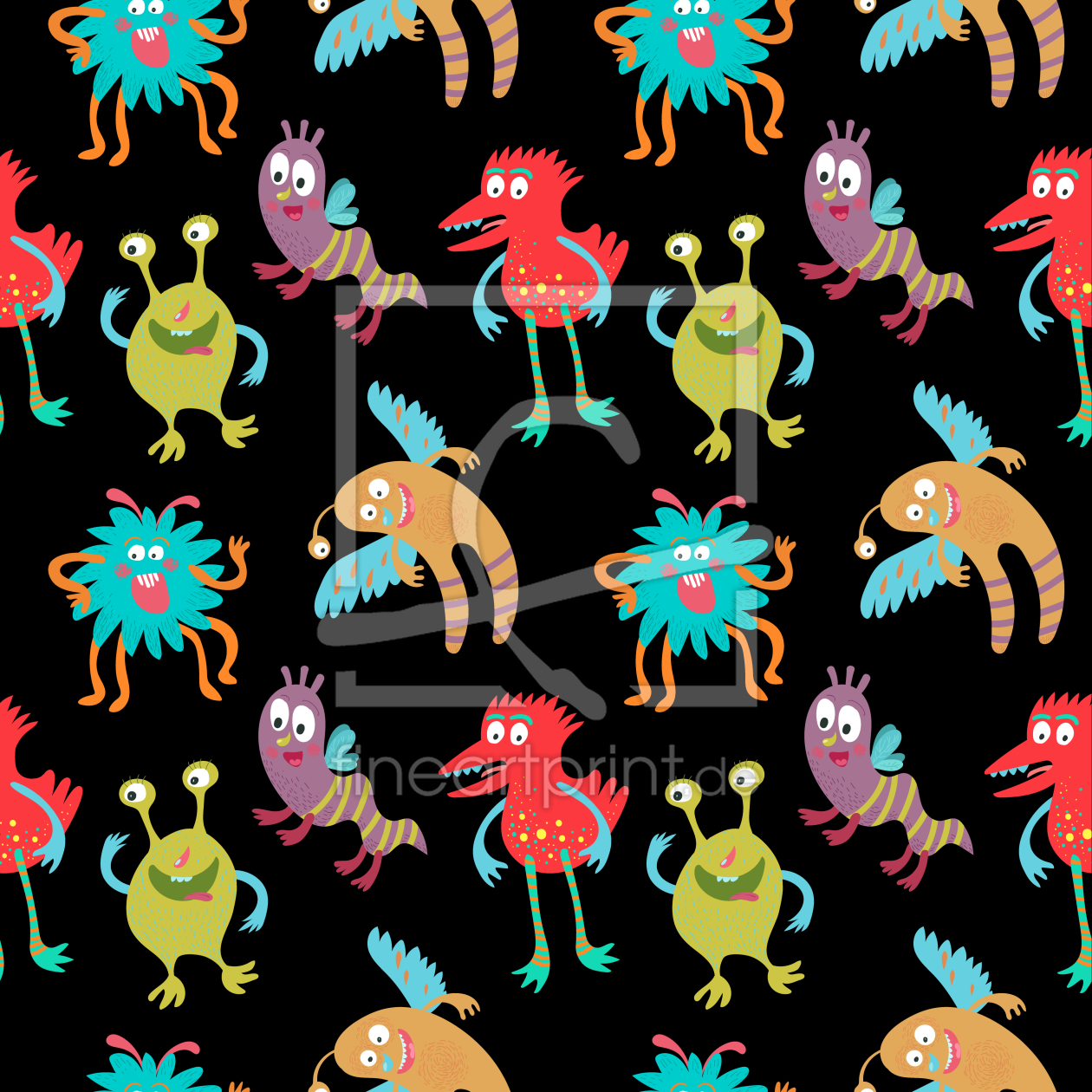 Bild-Nr.: 9008256 Niedliche Monster erstellt von patterndesigns-com