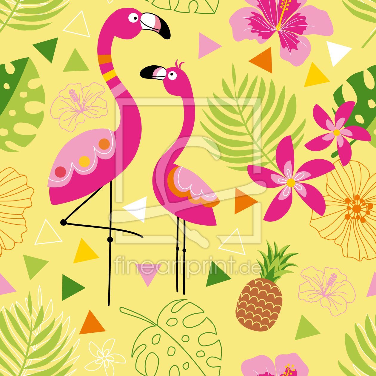 Bild-Nr.: 9008329 Flamingo Paradies erstellt von patterndesigns-com
