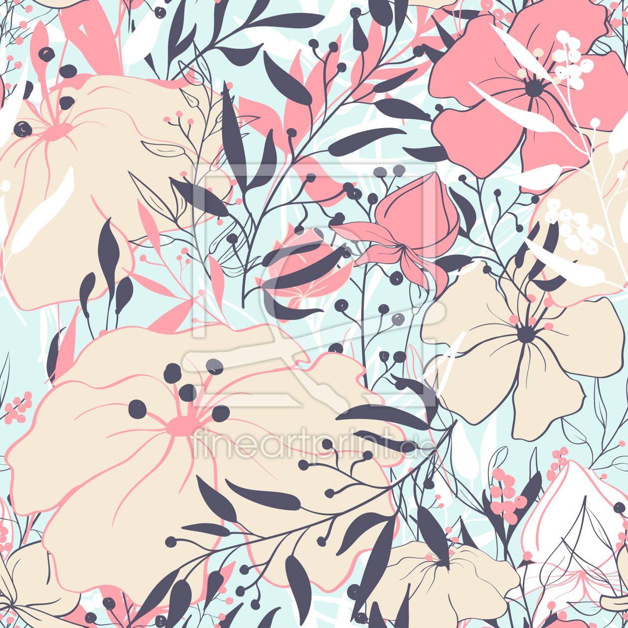 Bild-Nr.: 9008347 Vintage Blumen Pracht erstellt von patterndesigns-com