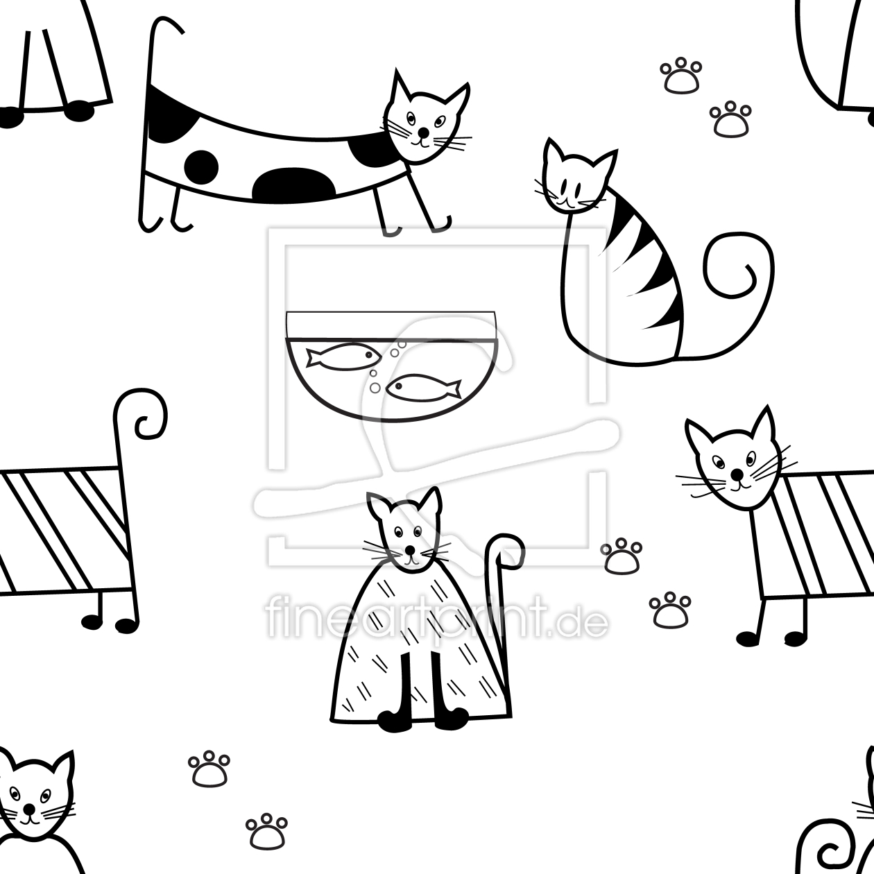 Bild-Nr.: 9008404 Lustige Katzen erstellt von patterndesigns-com