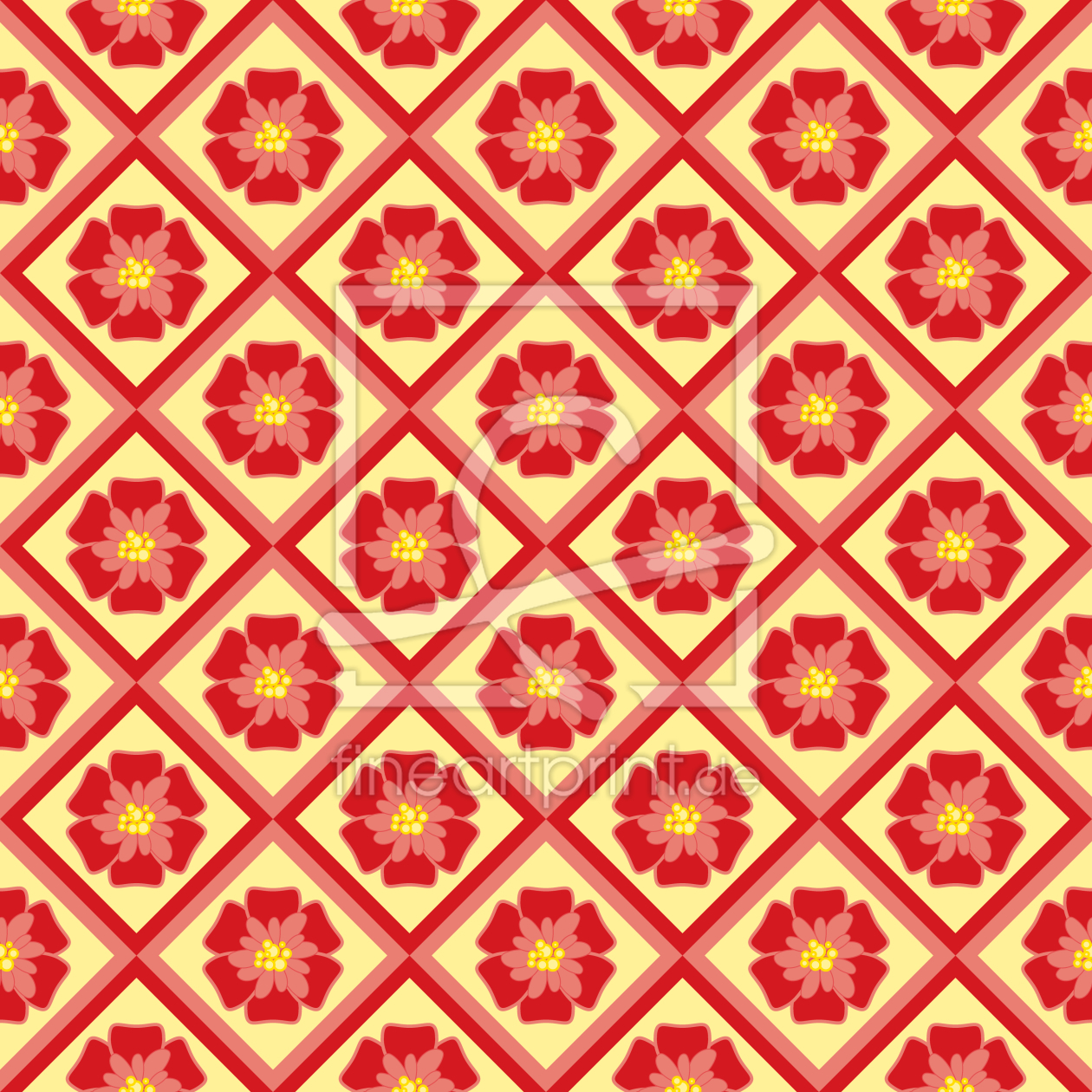 Bild-Nr.: 9008532 Blumenfliesen erstellt von patterndesigns-com