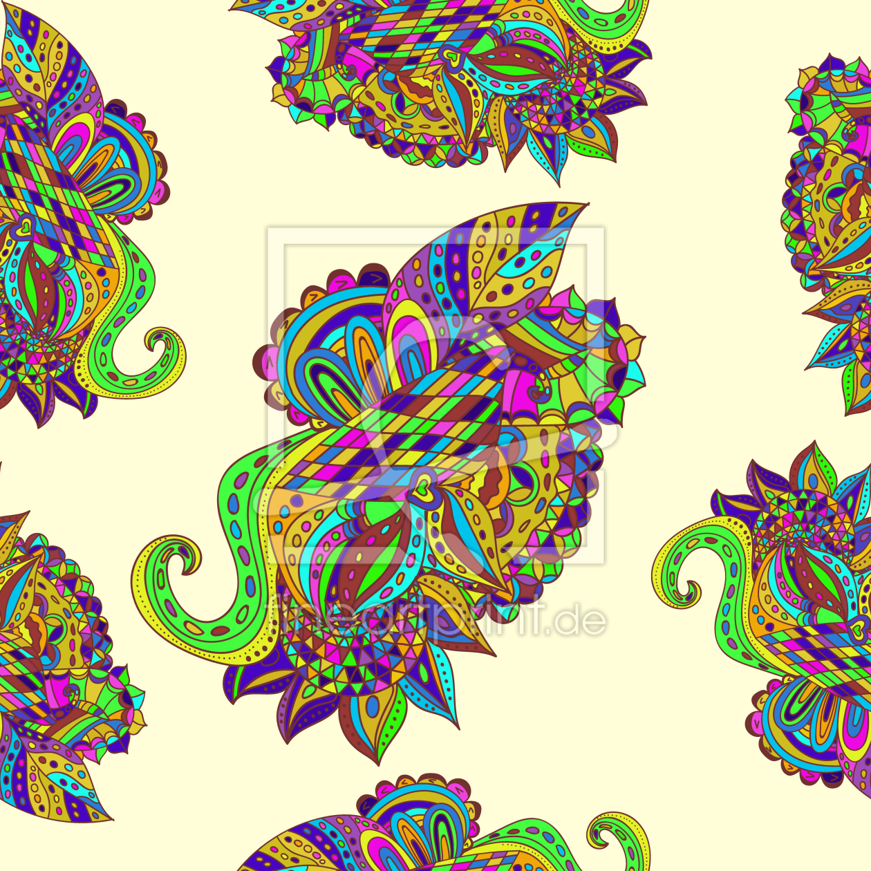 Bild-Nr.: 9008556 Zentangle Paisley erstellt von patterndesigns-com