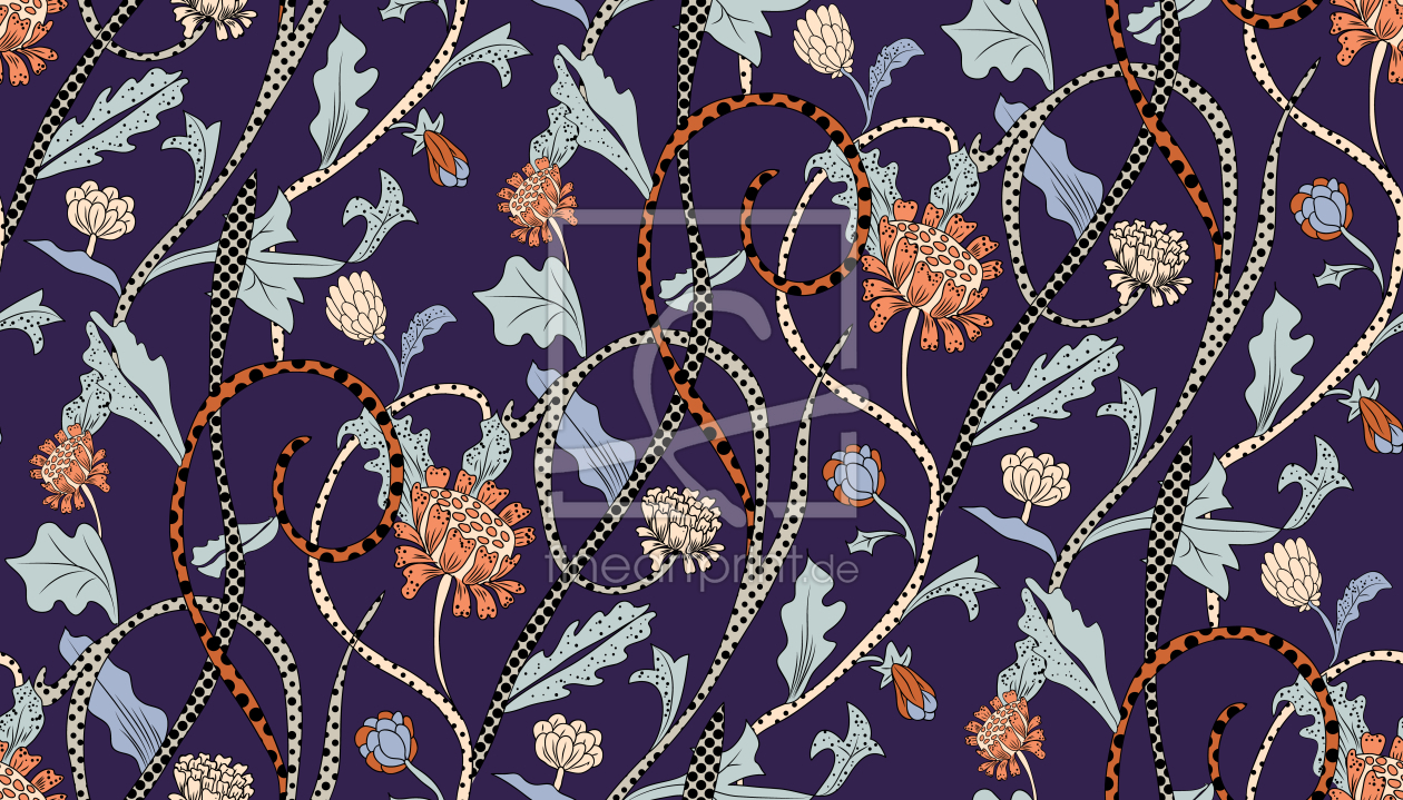 Bild-Nr.: 9008575 Leopard Blumen erstellt von patterndesigns-com