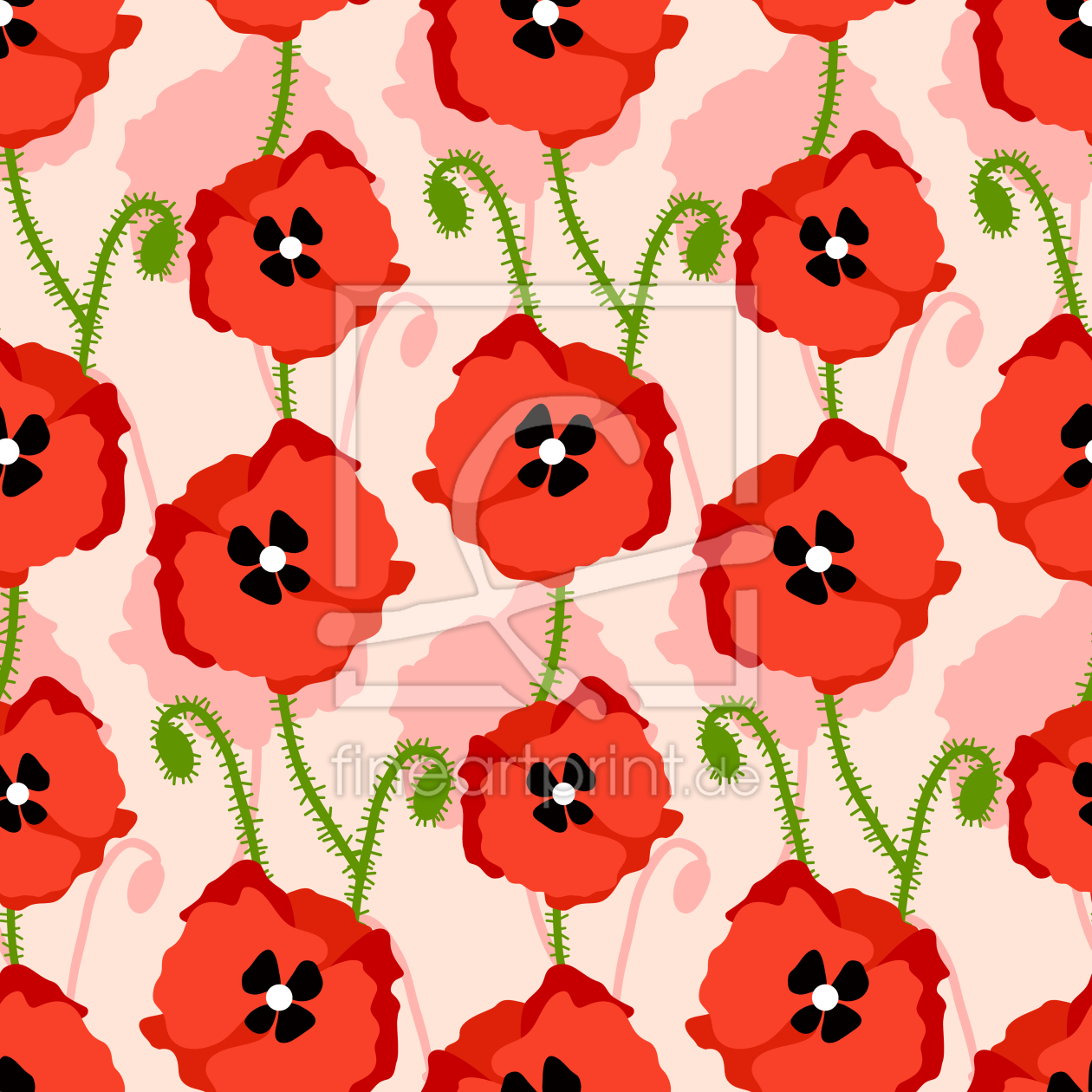 Bild-Nr.: 9008715 Rote Mohnblumen erstellt von patterndesigns-com