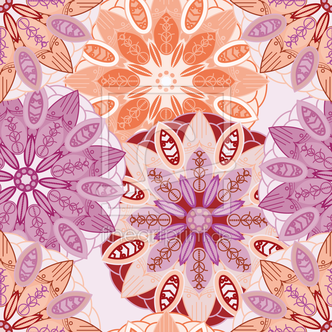 Bild-Nr.: 9008717 Blumen Mandala erstellt von patterndesigns-com