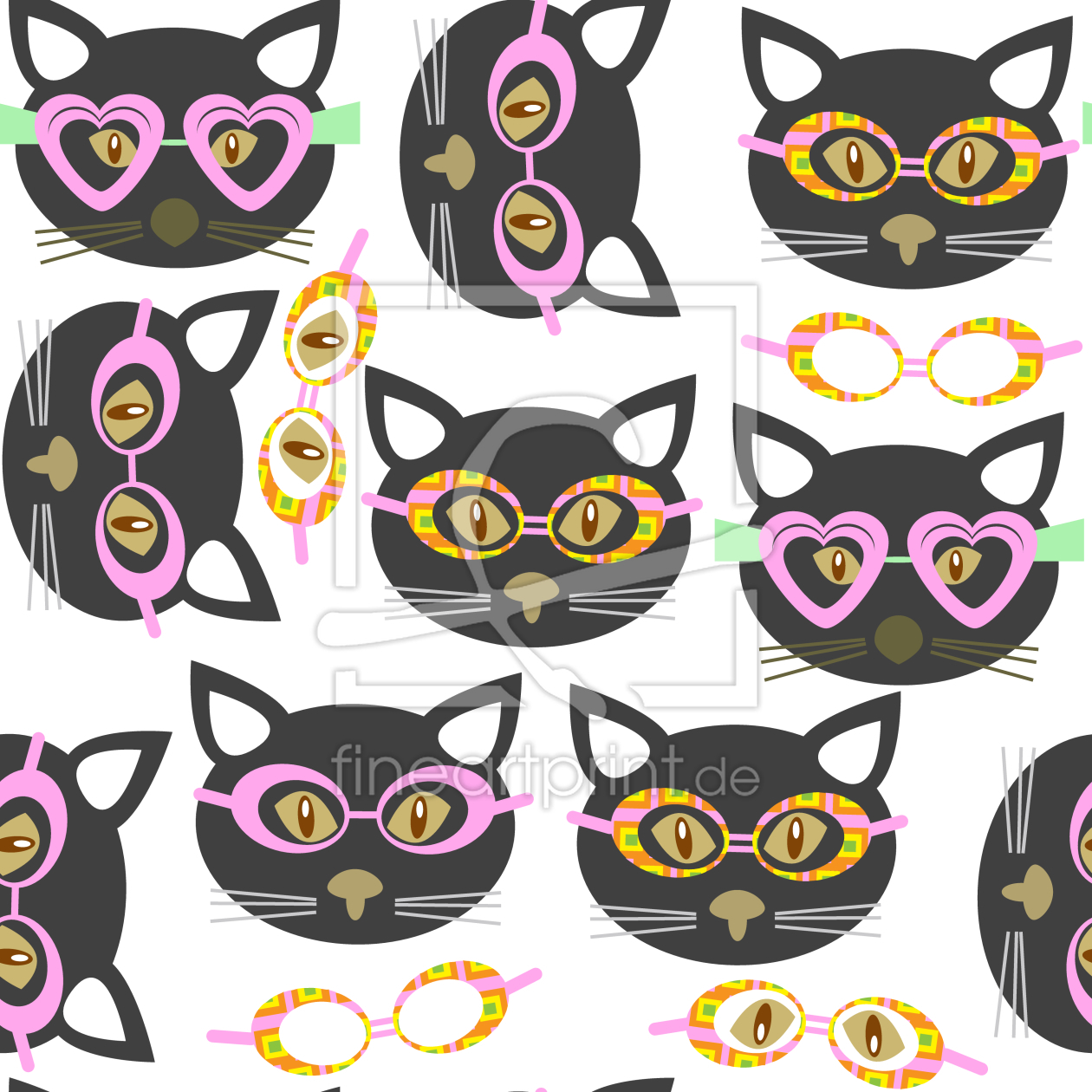 Bild-Nr.: 9008799 Hipster Katzen erstellt von patterndesigns-com