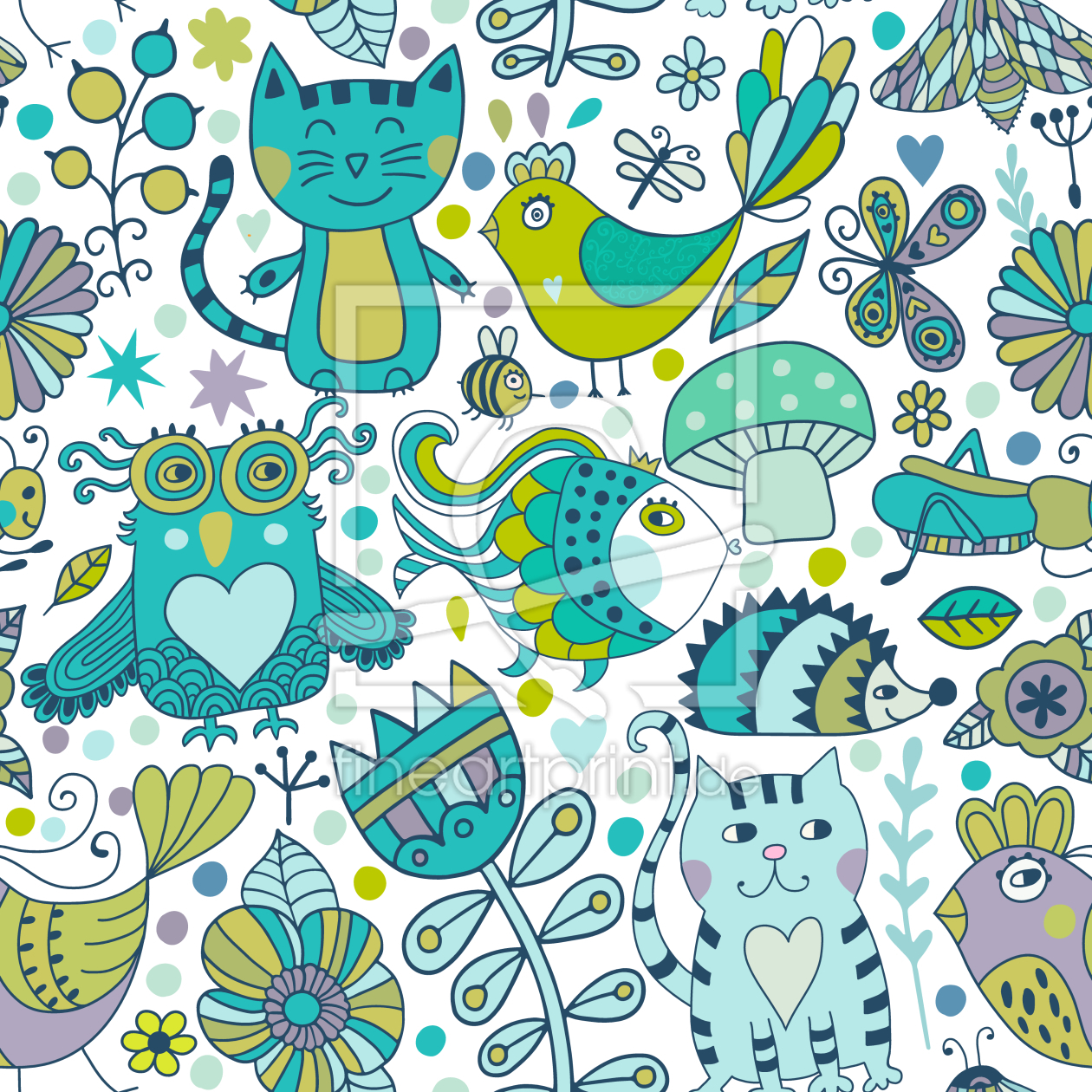 Bild-Nr.: 9008843 Doodle Tiere erstellt von patterndesigns-com
