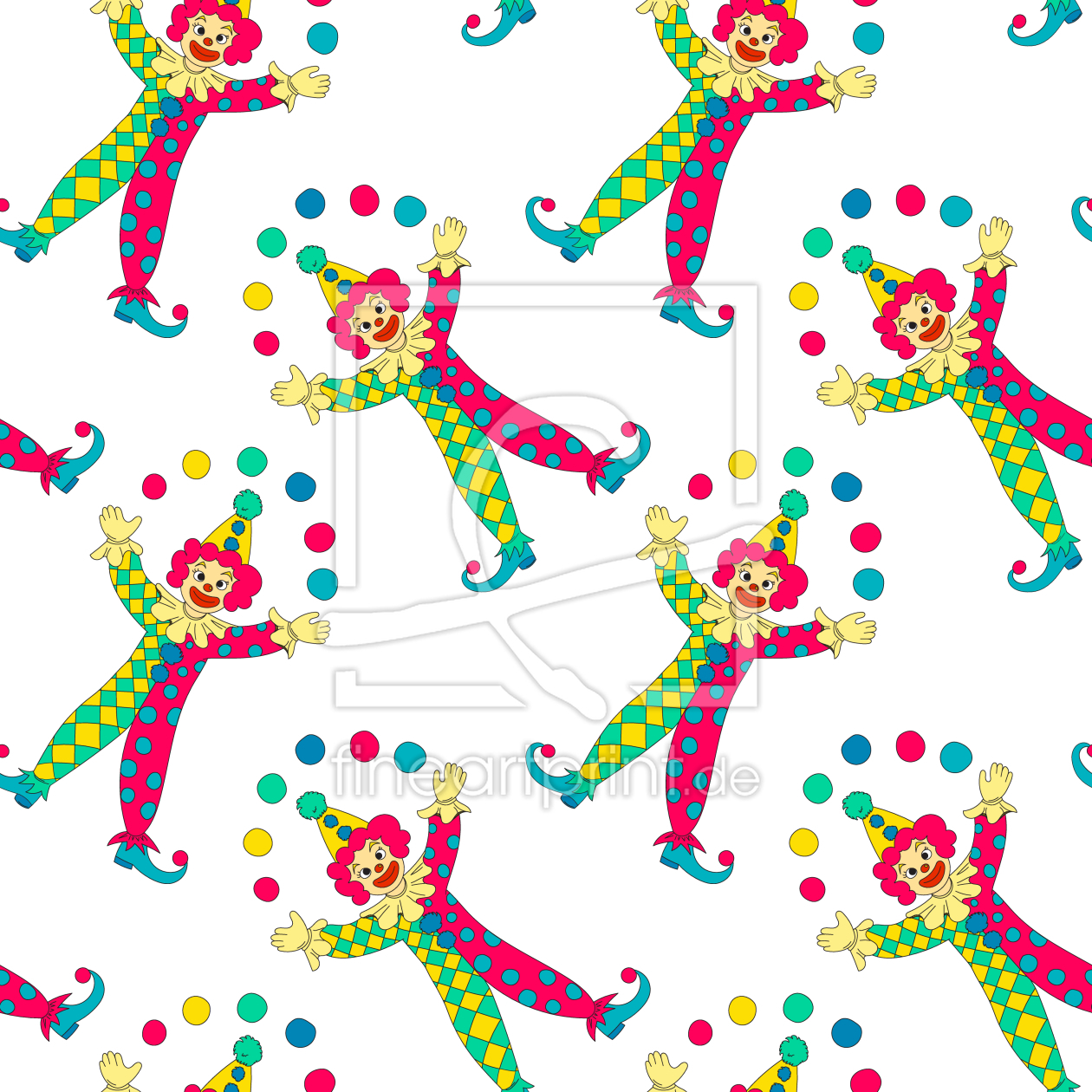 Bild-Nr.: 9008852 Jonglierende Clowns erstellt von patterndesigns-com
