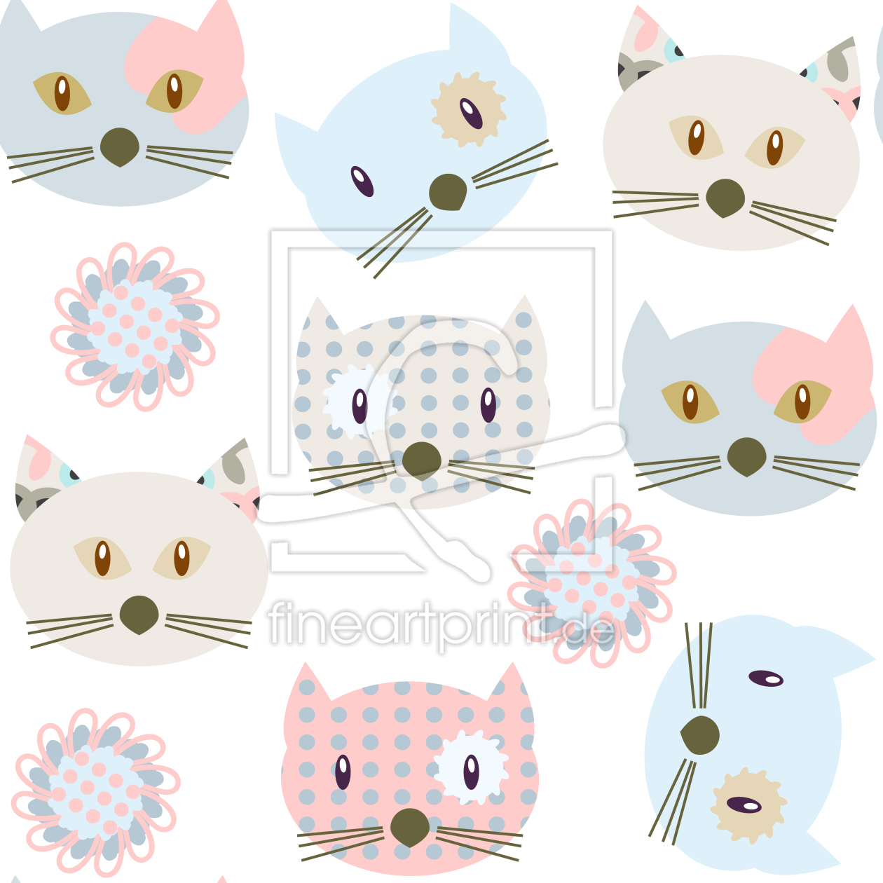 Bild-Nr.: 9008931 Katzen tragen Patchwork erstellt von patterndesigns-com