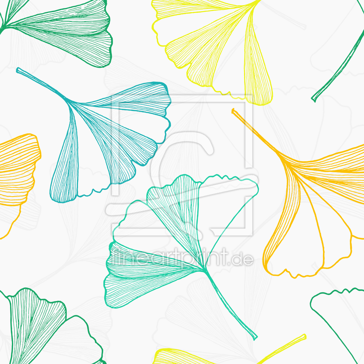 Bild-Nr.: 9008958 Fallende Ginkgo Blätter erstellt von patterndesigns-com