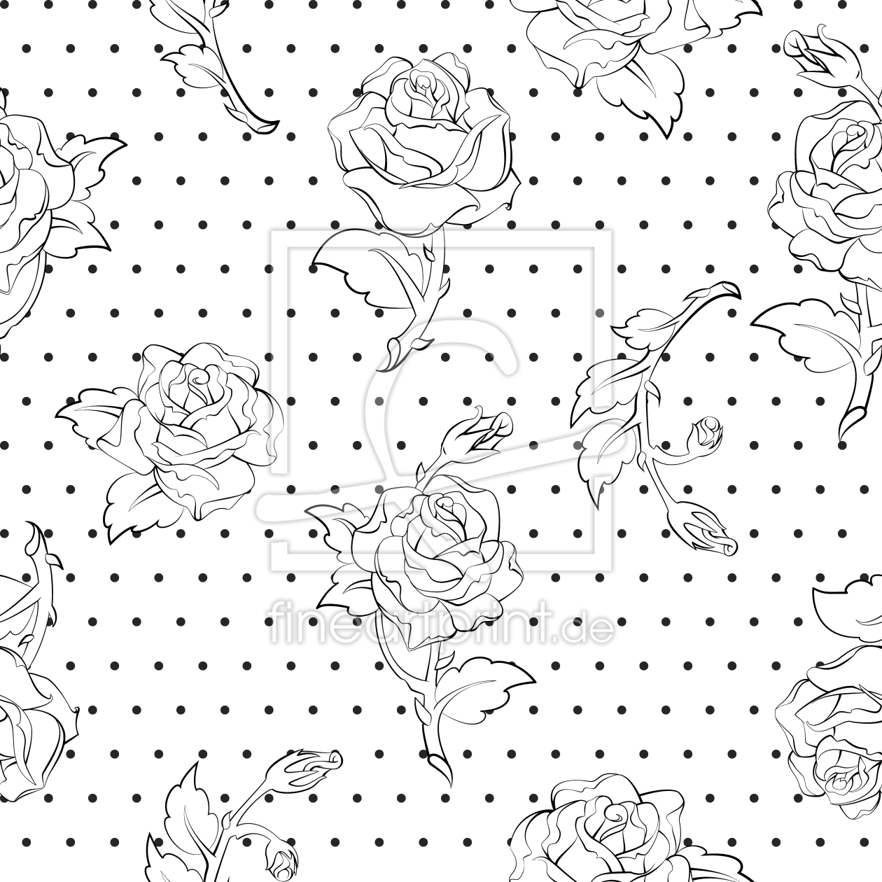 Bild-Nr.: 9009109 Rosen auf Punkte erstellt von patterndesigns-com