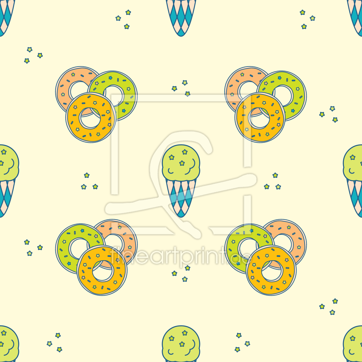 Bild-Nr.: 9009185 Eis und Donut erstellt von patterndesigns-com