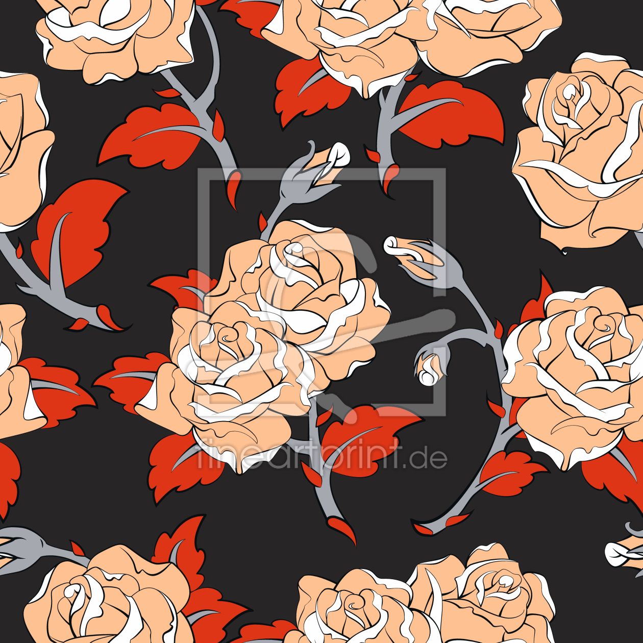 Bild-Nr.: 9009243 Barock Rosen erstellt von patterndesigns-com