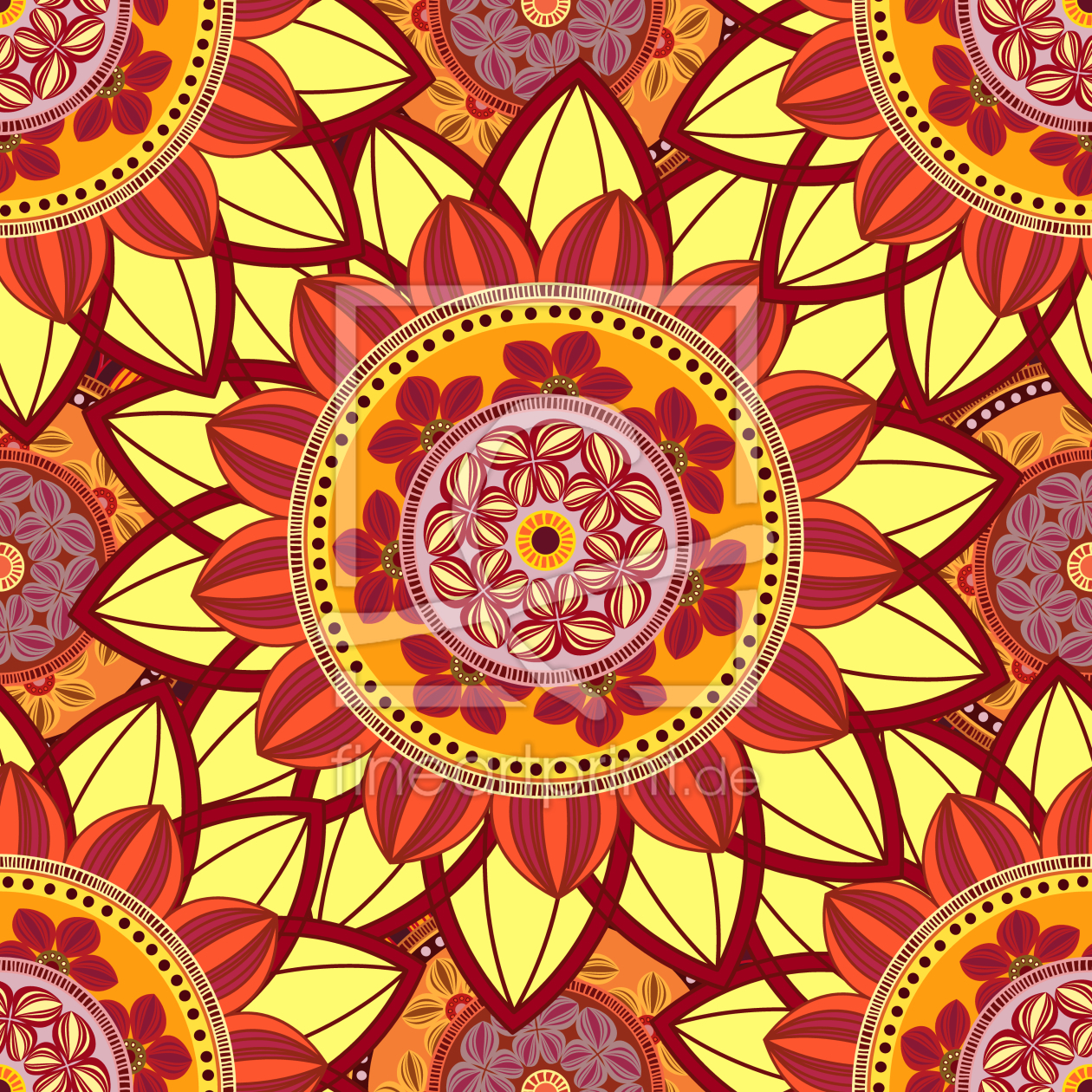 Bild-Nr.: 9009473 Orientalische Sonne Mandala erstellt von patterndesigns-com