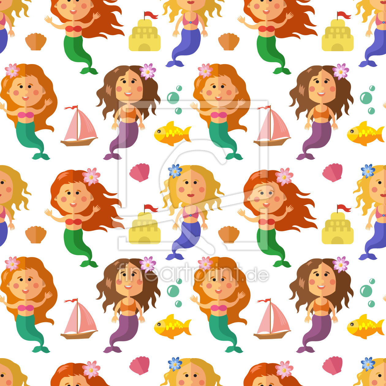 Bild-Nr.: 9009582 Kleine Meerjungfrauen erstellt von patterndesigns-com