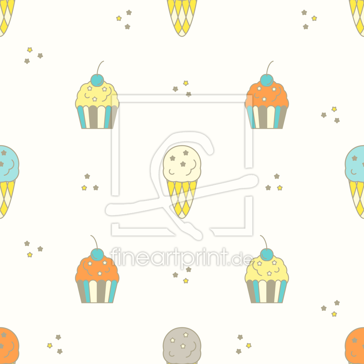 Bild-Nr.: 9009685 Muffin und Eis erstellt von patterndesigns-com