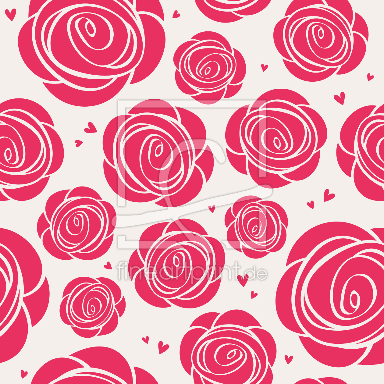 Bild-Nr.: 9009761 Rosen Und Herzen erstellt von patterndesigns-com