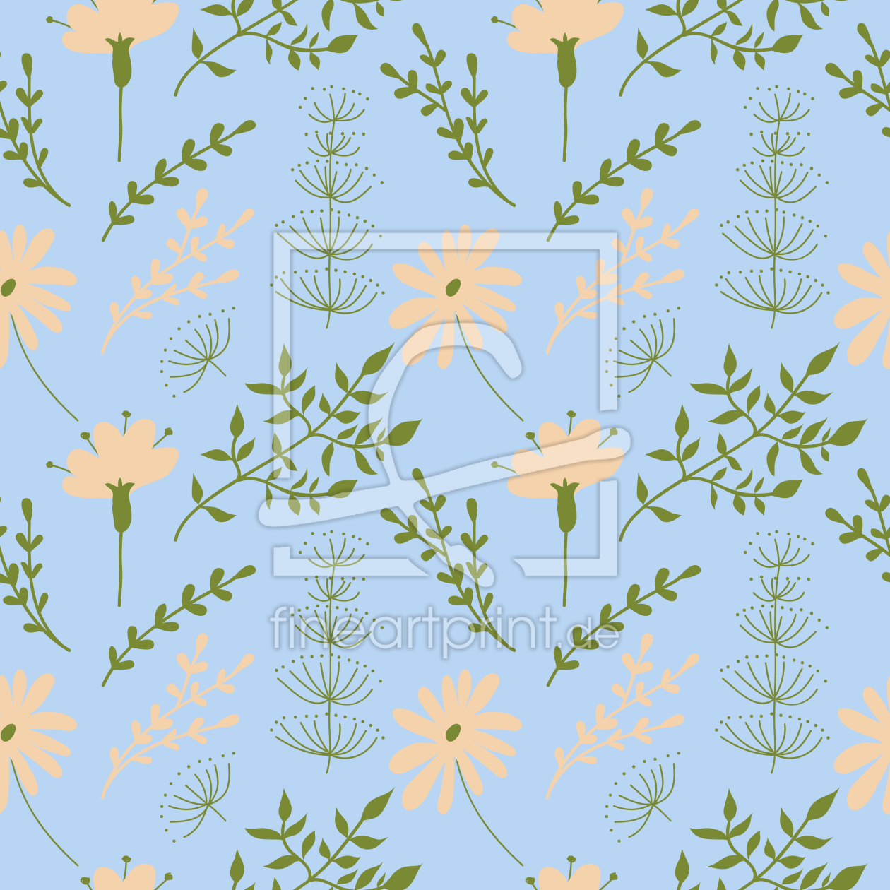 Bild-Nr.: 9009833 Schachtelhalm und Gänseblümchen erstellt von patterndesigns-com