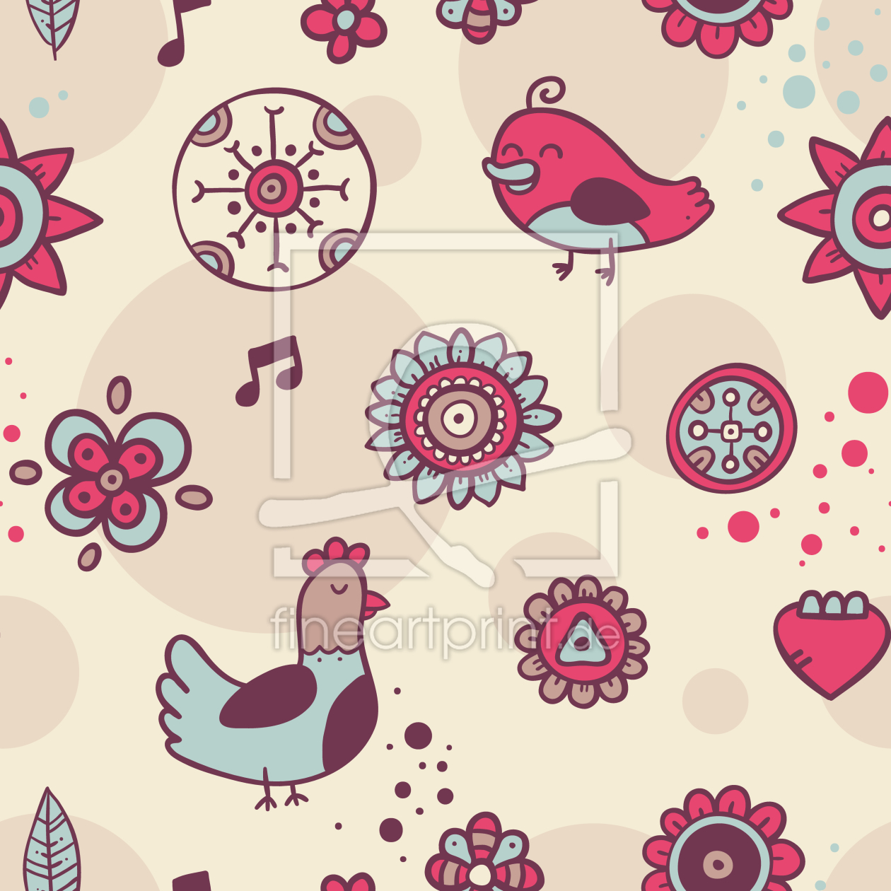Bild-Nr.: 9009865 Tauben und Singvögel erstellt von patterndesigns-com