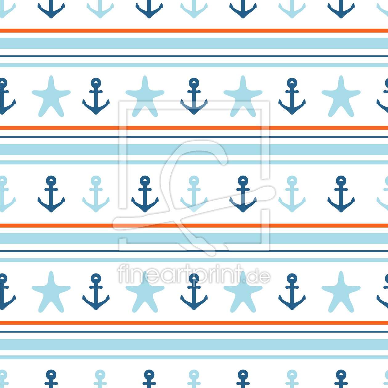 Bild-Nr.: 9009925 Anker und Seesterne erstellt von patterndesigns-com