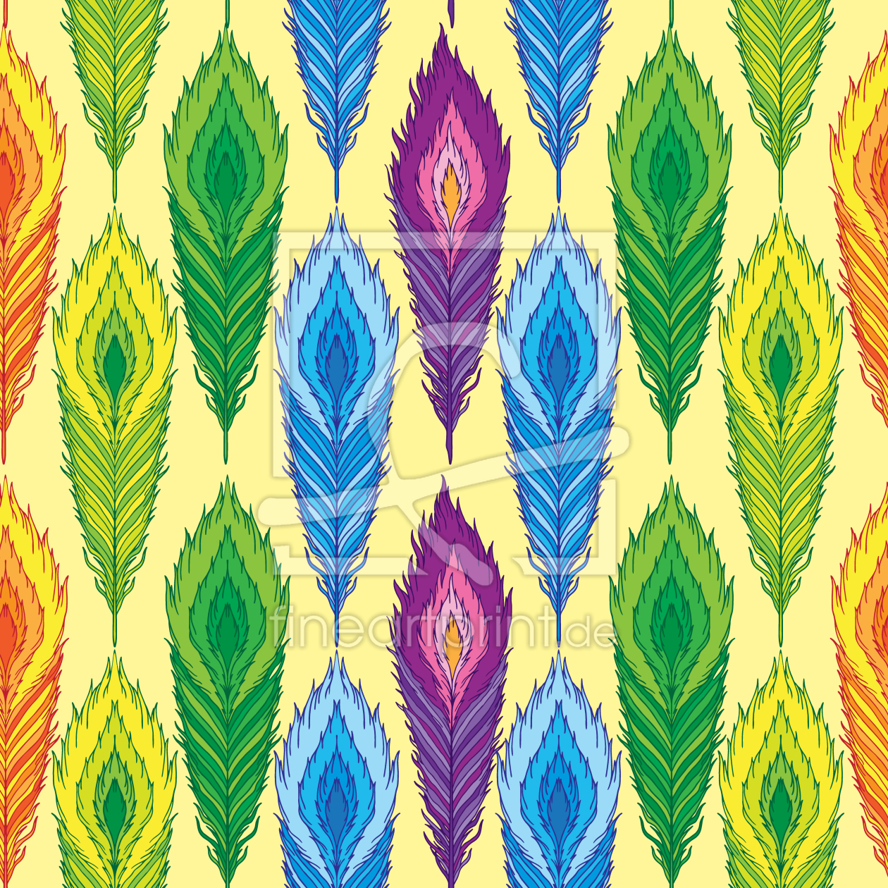 Bild-Nr.: 9010069 Tropische Federn erstellt von patterndesigns-com